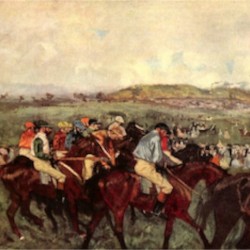 Men s riders before the start by Degas